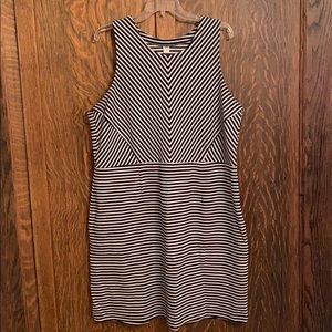 Old Navy XXL business dress black white stripes